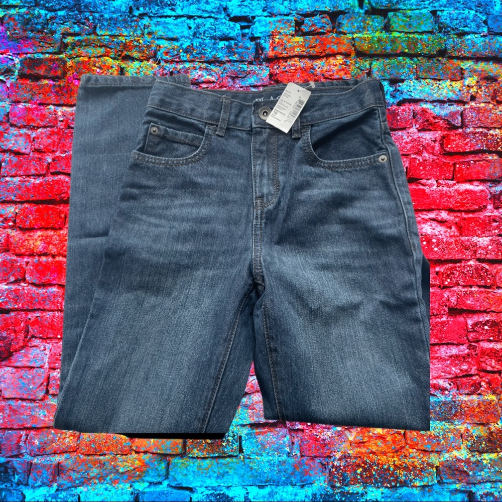 Boys Slim Straight Leg Fit Deep Blue Wash Jeans US 10 **BRAND NEW WITH TAGS**